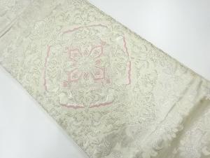 アンティーク　華紋模様織出し袋帯（材料）